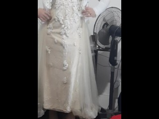 Crossdresser Wearing Conjugal Dress